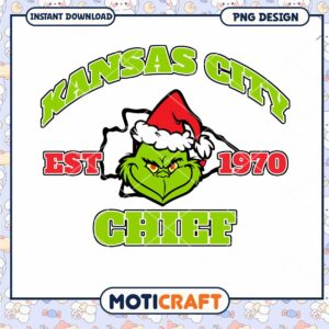 Kansas City Chiefs Grinch PNG Design