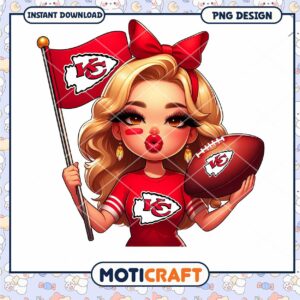 Kansas City Chiefs Girl PNG Sublimation