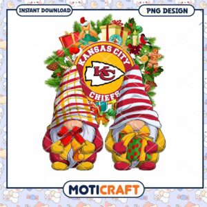 Kansas City Chiefs Christmas Gnomes PNG