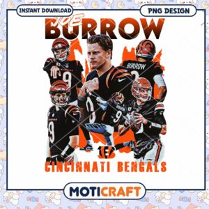Joe Burrow Cincinnati Bengals PNG Sublimation