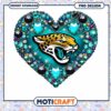 Jaguars Heart Rhinestone PNG Design