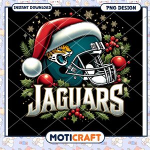 Jaguars Christmas Helmet PNG Design