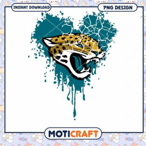 Jaguar Heart PNG Design Instant Download