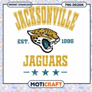 Jacksonville Jaguars PNG Design Instant Download 1995 Vintage Style