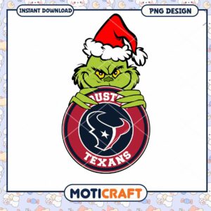 Grinch Houston Texans Christmas PNG