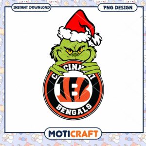 Grinch Bengals PNG Sublimation