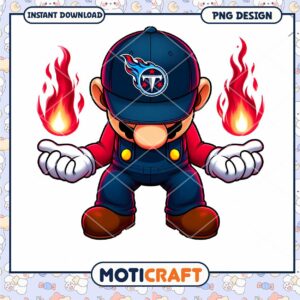 Fire Mario Titans PNG Design