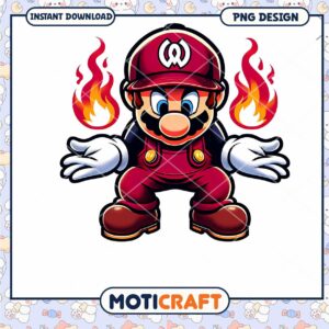 Fire Mario PNG Instant Download Fire Mario PNG Instant Download