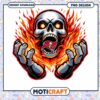 Fiery Skull Hands PNG Design for Instant Download Graphic Art 2 Fiery Skull Hands PNG Design for Instant Download Graphic Art