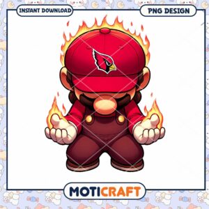 Fiery Mario Cardinals PNG Design