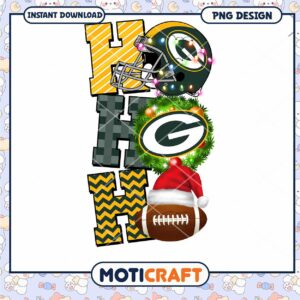 Festive Green Bay Packers PNG Design for Holiday Cheer