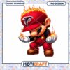 Fiery Atlanta Falcons Mario PNG Design