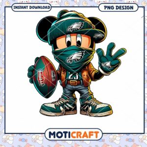 Eagles Themed Mickey Mouse PNG Design for Instant Download Kids Eagles Themed Mickey Mouse PNG Design for Instant Download Kids