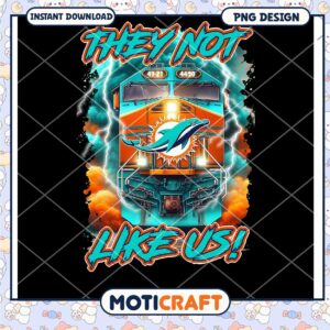 Dolphins Inspired Train Design They Not Like Us PNG Download