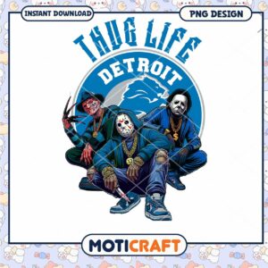Detroit Thug Life Horror PNG Design