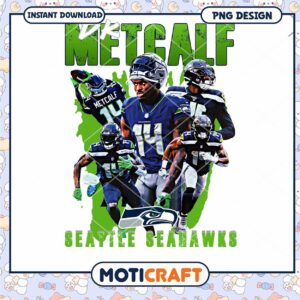 DK Metcalf PNG Seattle Seahawks Sublimation