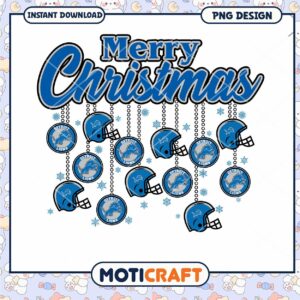 Detroit Lions Merry Christmas PNG