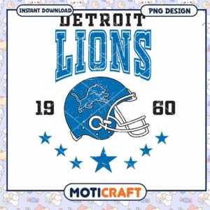 Detroit Lions Helmet PNG Design