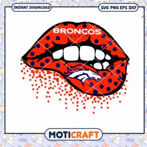 Denver Broncos Lips SVG PNG Instant Download