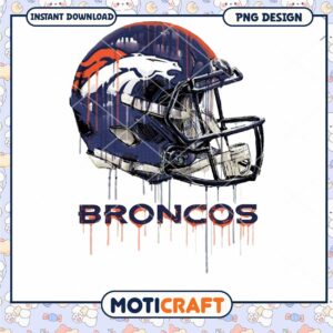 Denver Broncos Helmet PNG Design