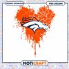 Denver Broncos Heart PNG Design