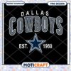 Dallas Cowboys PNG Design Instant Download Vintage Style Art