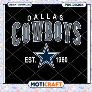 Dallas Cowboys PNG Design Instant Download Vintage Style Art
