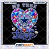 Dallas Cowboys Jewel Heart PNG Design