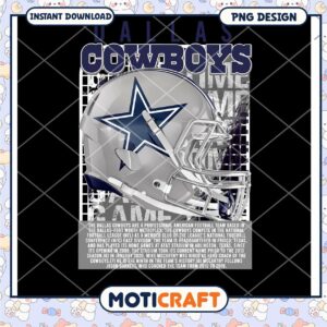 Dallas Cowboys Helmet PNG Design Instant Download for Fans