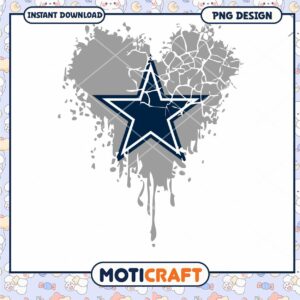 Dallas Cowboys Heart PNG Design