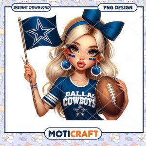 Dallas Cowboys Girl PNG Sublimation
