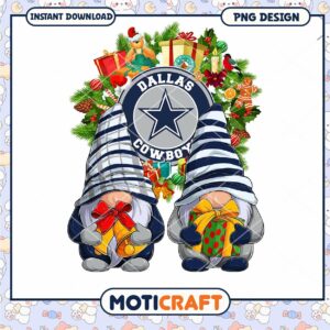 Dallas Cowboys Gnomes Christmas PNG
