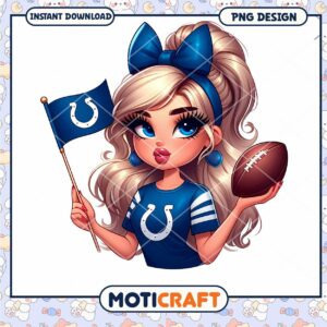 Cute Colts Girl PNG Sublimation Design