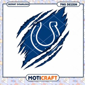 Colts Horseshoe Ripped PNG Design
