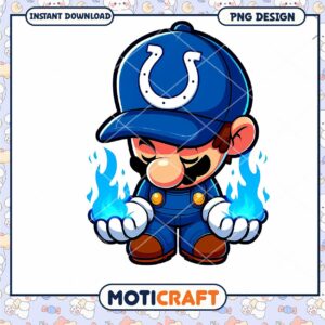 Colts Mario PNG Design Instant Download Colts Mario PNG Design Instant Download