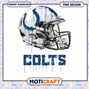 Colts Helmet PNG Design Instant Download