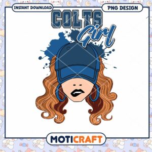 Colts Girl PNG Sublimation Design
