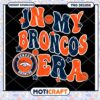 Colorful Denver Broncos Era PNG Design for Instant Download