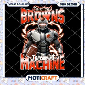 Cleveland Browns Robot PNG Design Cleveland Browns Robot PNG Design
