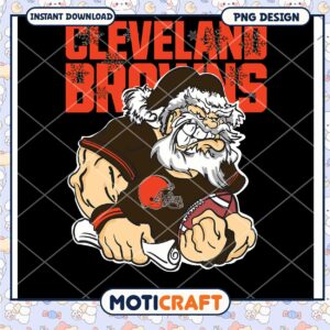 Cleveland Browns Santa PNG Design