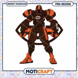 Cleveland Browns Robot PNG Design for Instant Download Art Cleveland Browns Robot PNG Design for Instant Download Art