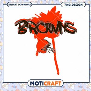 Cleveland Browns Helmet PNG Design for Instant Download Art