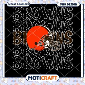 Cleveland Browns Helmet PNG Design for Instant Download Graphic
