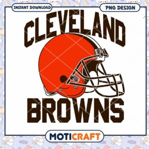Cleveland Browns Football Helmet PNG Instant Download Design File