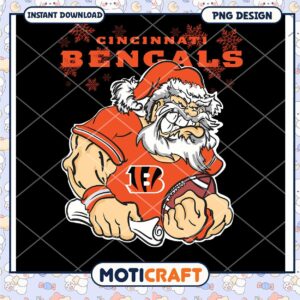 Cincinnati Bengals Santa PNG Design
