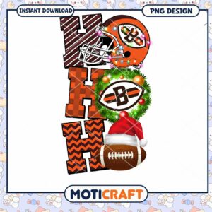 Christmas Browns Football PNG Sublimation