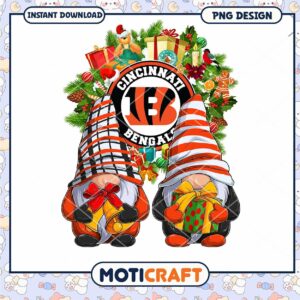 Christmas Bengals Gnomes PNG Design