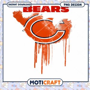 Chicago Bears Watercolor PNG Design