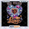 Chicago Bears Rhinestone Heart PNG Design