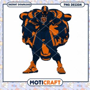Chicago Bears Robot PNG Design